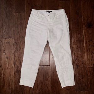 White linen pants